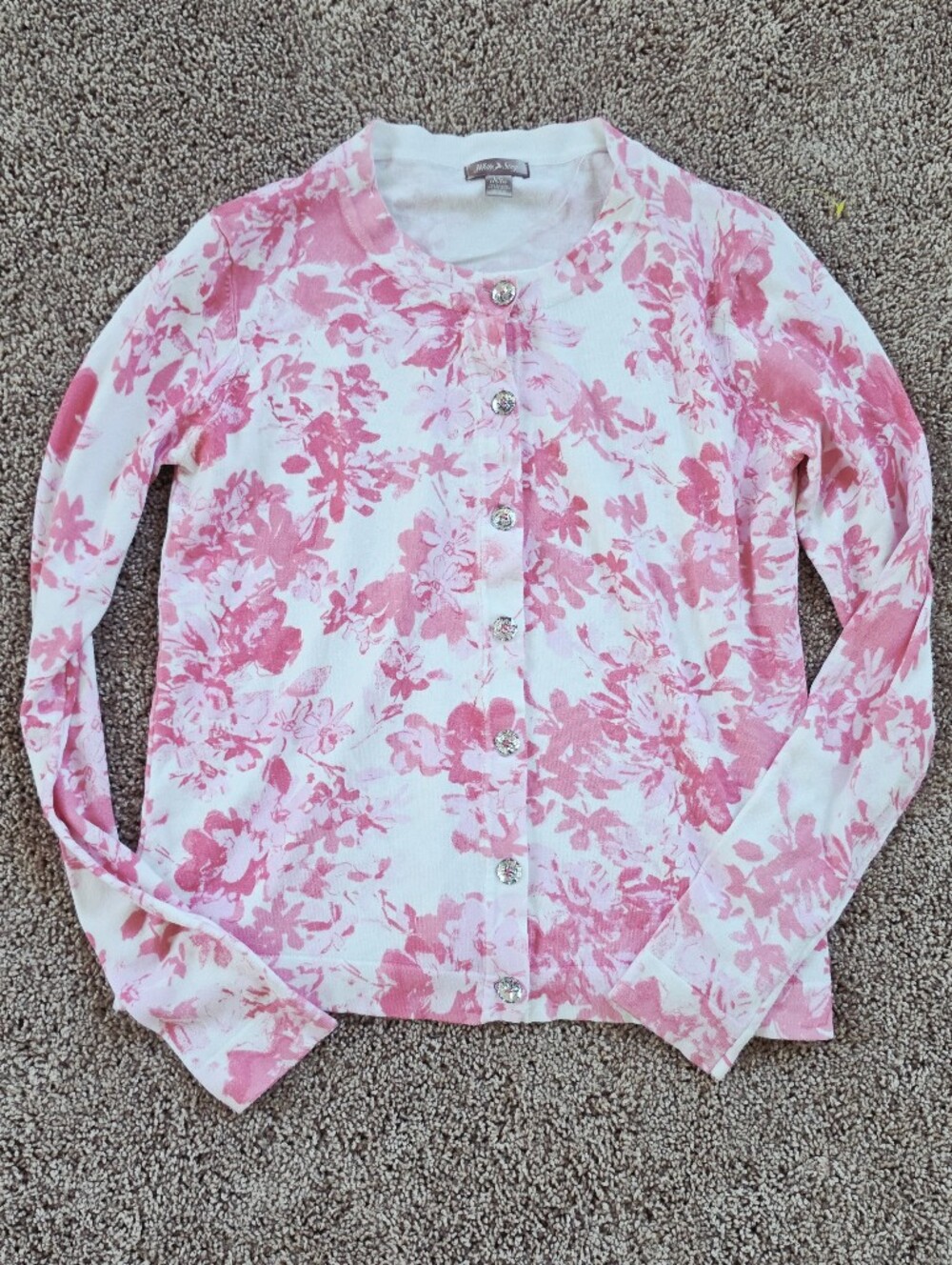 White Stag Pink Floral Cardigan